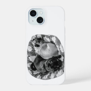 Gentle Watch, Twin Pugs iPhone 15 Case