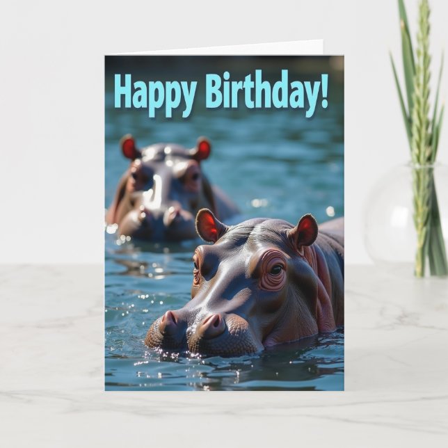 Gentle Water Beast Birthday Card (Front)