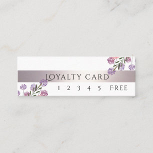 Gentle Watercolor boho floral Loyalty Card
