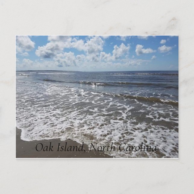 Gentle Waves of Oak Island Postcard by Dragonfly A (Front)