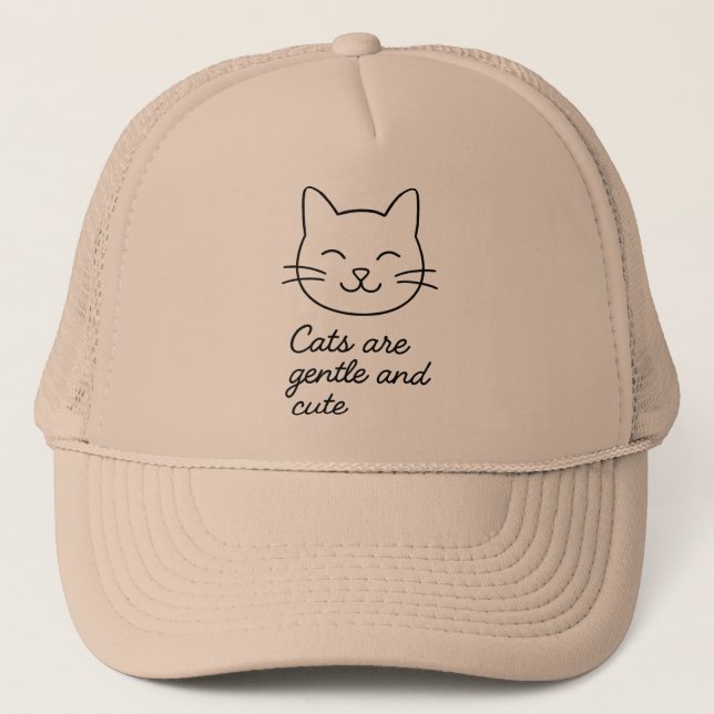 Gentle Whiskers Trucker Hat (Front)