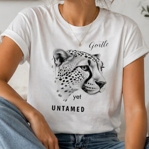 Gentle Yet Untamed Cheetah Minimalist Wild Animal  T-Shirt