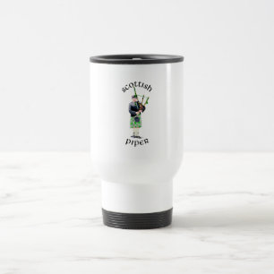 Gentleman Bagpiper in Green Kilt Travel Mug