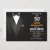 Gentleman Birthday invitation