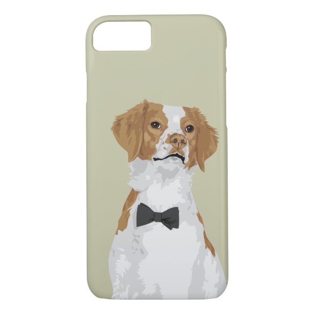 Gentleman Brittany Dog Phone Case for Dog Lovers (Back)