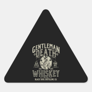 Gentleman Death Old Style Pure Rye Whiskey Triangle Sticker