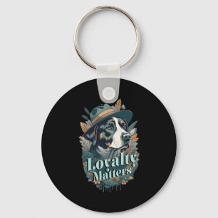 Gentleman Dog A Celebration Of Loyalty And Friends Keychain