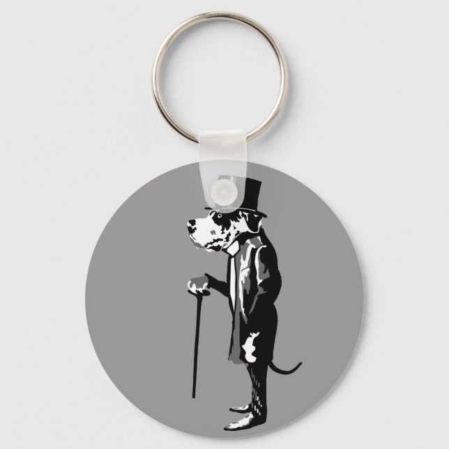 Gentleman Dog Keychain (Front)