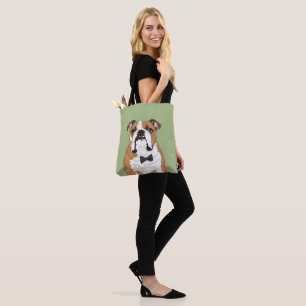 Gentleman English Bulldog Tote Bag for Dog Lovers