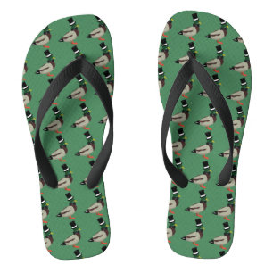 Gentleman Mallard Duck Pattern Flip Flops
