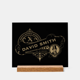 Gentleman’s Victorian Barbershop  Acrylic Sign