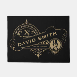 Gentleman’s Victorian Barbershop  Doormat