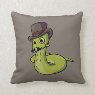 Gentleman Snake! Throw Pillow