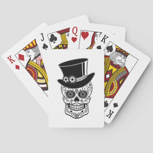 Gentleman Sugar Skull Playing Cards (Back)