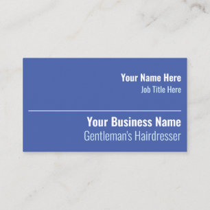Gentleman's Hairdressing Business Card