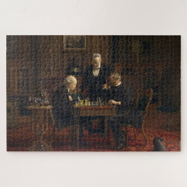 Gentlemen Playing a Game of Chess (Thomas Eakins) Jigsaw Puzzle (Horizontal)