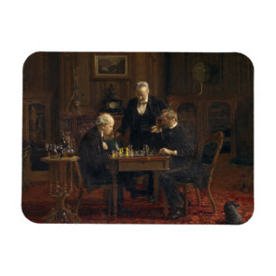 Gentlemen Playing a Game of Chess (Thomas Eakins) Magnet