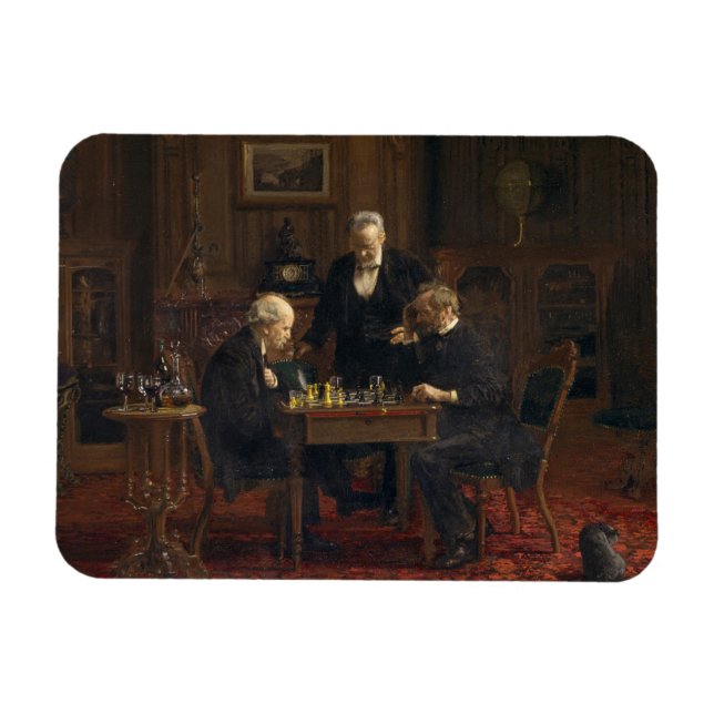 Gentlemen Playing a Game of Chess (Thomas Eakins) Magnet (Horizontal)