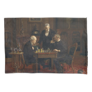 Gentlemen Playing a Game of Chess (Thomas Eakins) Pillowcase