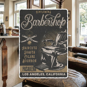 Gentlemens Barbershop Square Sticker