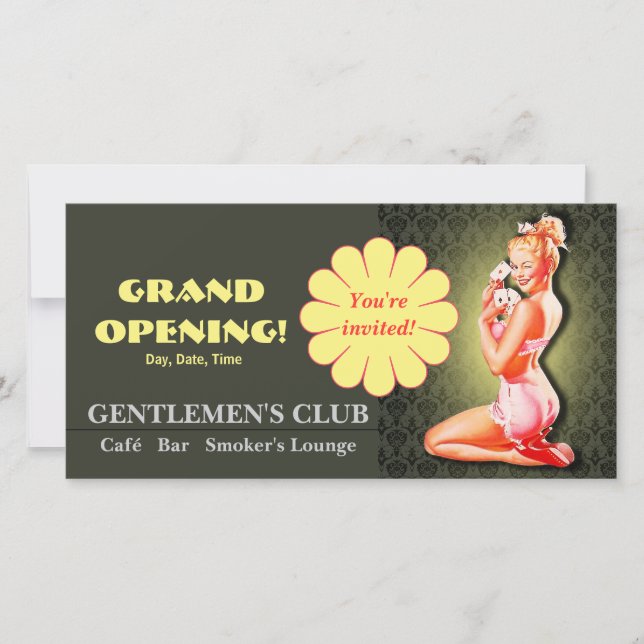 Gentlemen's Club - Card, Photo, Invite (Front)