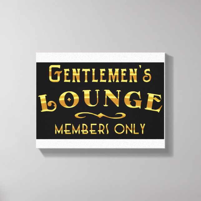 Gentlemen's Lounge Canvas Print (Front)