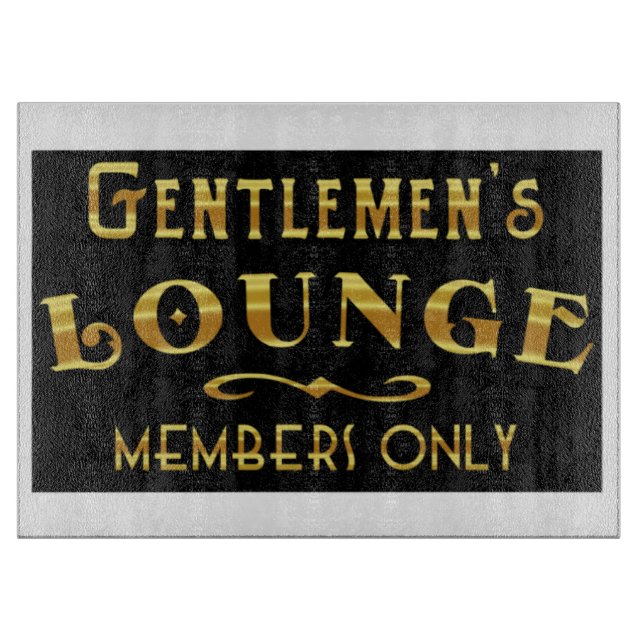 Gentlemen's lounge cutting board (Front)