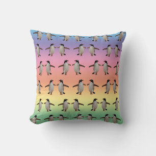 Gentoo Frenzy Pillow (Rainbow)