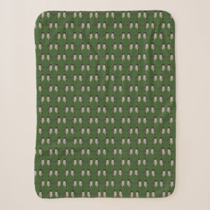 Gentoo Frenzy Sherpa Blanket (Green)