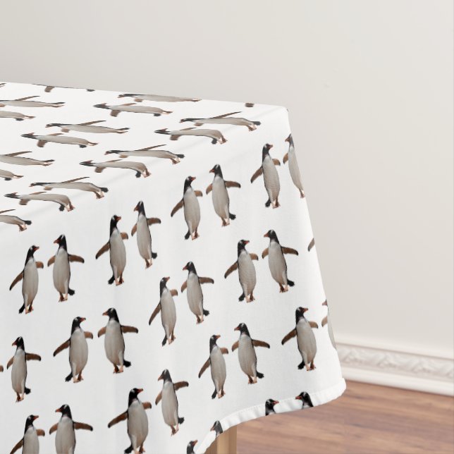 Gentoo Frenzy Tablecloth (choose colour) (In Situ)