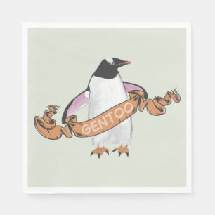Gentoo penguin napkin