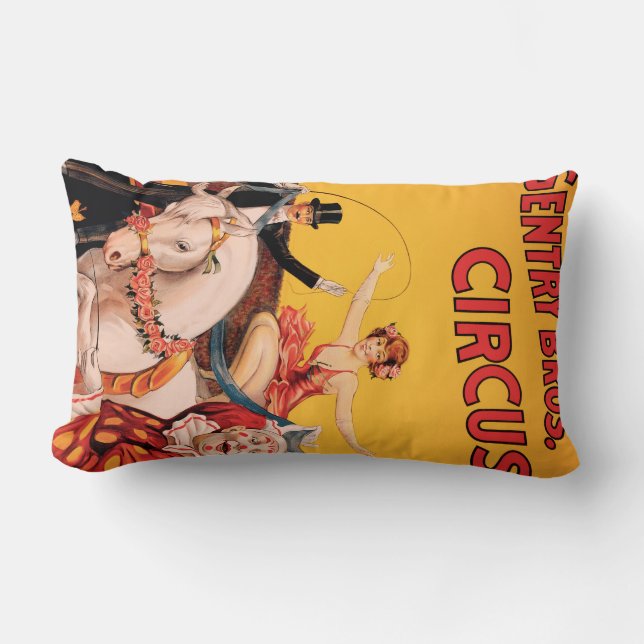 Gentry Bros. Circus Lumbar Pillow (Front)