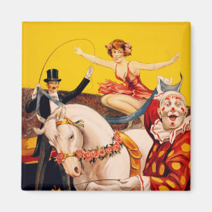 Gentry Bros. Circus Poster ft. Miss Louise Hilton Magnet