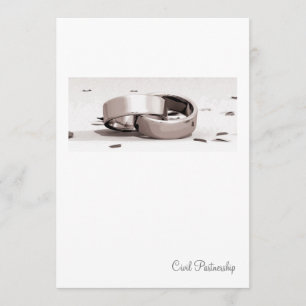 Gents Entwined Rings Blc- Civil Partnership Invite