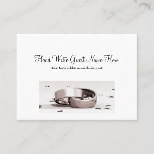Gents Entwined Rings BLK - Place Cards