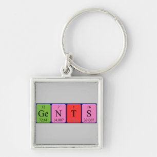 Gents periodic table keyring