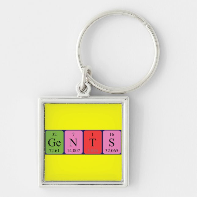 Gents periodic table keyring (Front)
