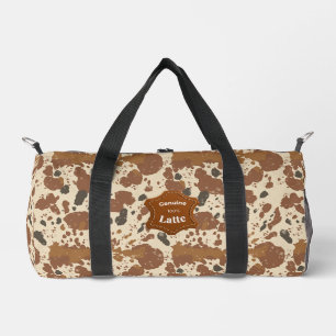 Genuine 100% Latte  Coffee Aesthetic Duffle Bag