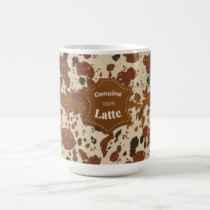 Genuine 100% Latte Cowhide Pattern Mug   Neutral 
