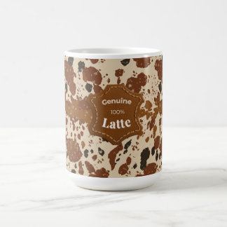 Genuine 100% Latte Cowhide Pattern Mug | Neutral