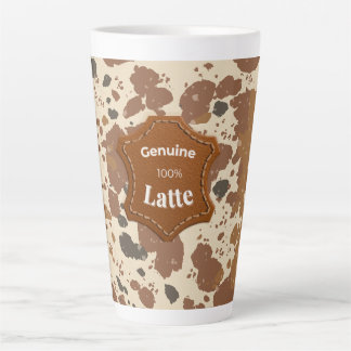 Genuine 100% Latte Mug | Cowhide Coffee Aesthetic