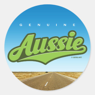 Genuine Aussie - sticker (green/outback)