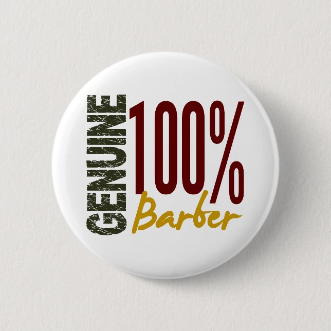 Genuine Barber 2 Inch Round Button (Front)