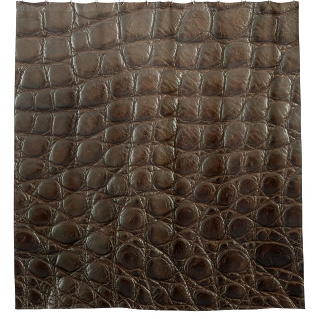 Genuine brown alligator leather, close up to show  (Front)