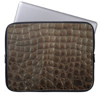 Genuine brown alligator leather, close up to show 