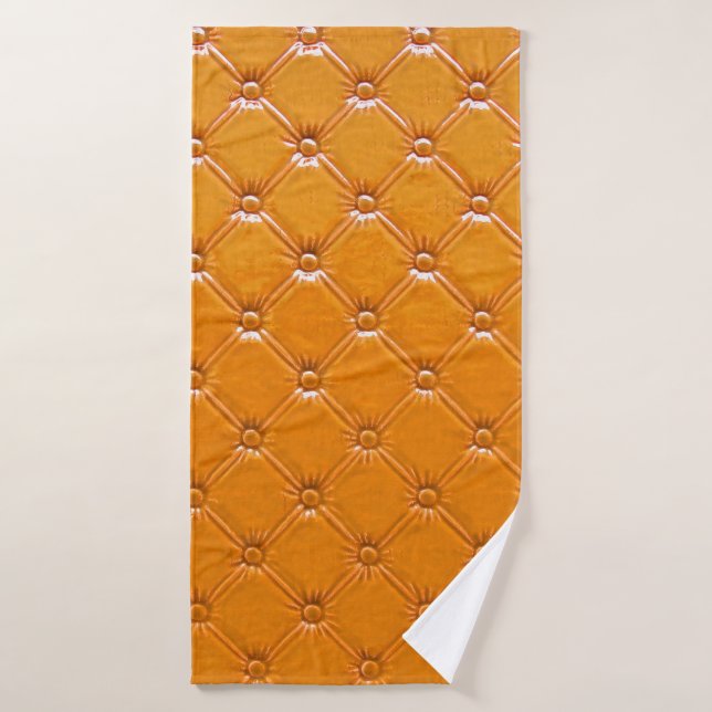 Genuine brown leather upholstery. bath towel (Bath Towel)