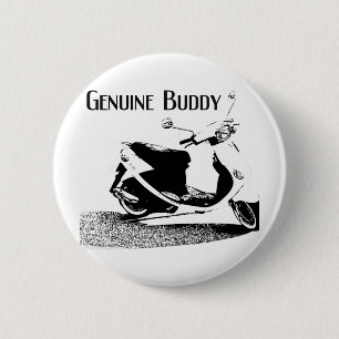Genuine Buddy Black 2 Inch Round Button