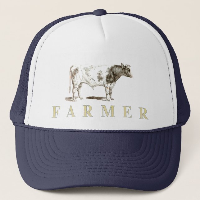 Genuine Farmer Cap With Big Old Bull Logo (Front)