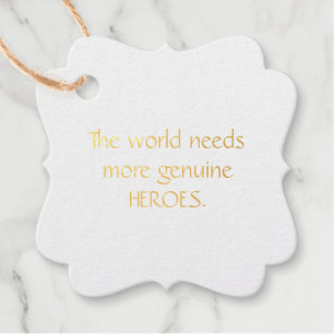 Genuine Heroes Foil Favour Tag