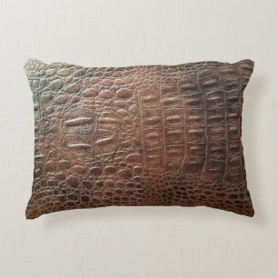 Genuine leather texture backgroundr close-up, embo accent pillow